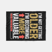 Couverture Polaire Amusant Obtenir Plus Vieille Citation Plus Valable (Devant (Horizontal))