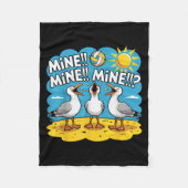 Couverture Polaire Amusant Oiseau Jouer Volleyball Mine Jour Vibes (Devant)