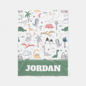 Couverture Polaire Amusant Pastel Dinosaur Motif de scène (Devant)