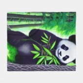 Couverture Polaire Amusant Petit Ours Panda (Devant (Horizontal))