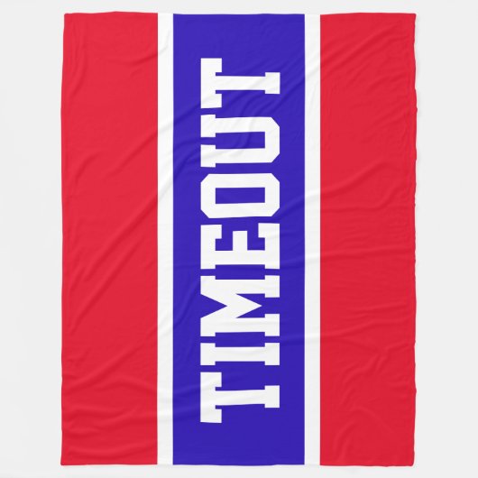 Couverture Polaire Amusant rouge vif blanc Royal Bleu rayures "TIMEOU (Devant)