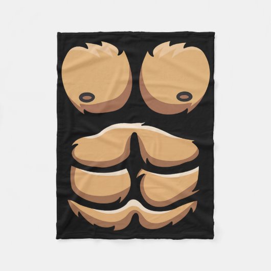 Couverture Polaire Amusant Singe Gorille Costume poitrine Halloween (Devant)