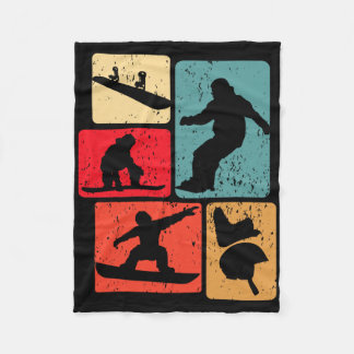 Couverture Polaire Amusant Snowboard Snowboardeur Sports d'hiver