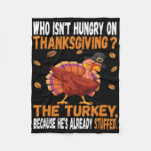 Couverture Polaire Amusant Thanksgiving Food Joke Dabbing Stuffed Tur (Devant)