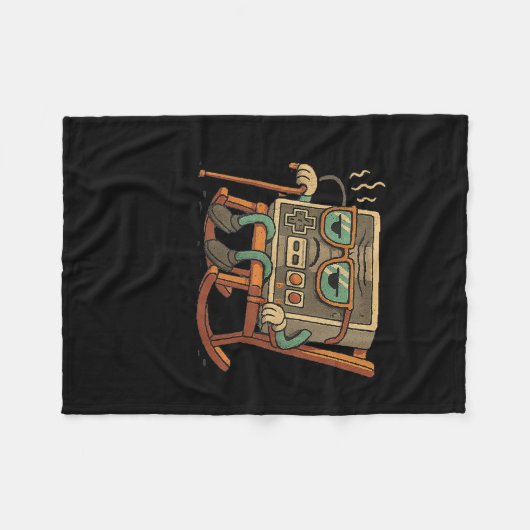 Couverture Polaire Amusant Vieux Gamer Jeu Retro 80s 90s Jeu Vidéo Ol (Devant (Horizontal))