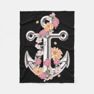 Couverture Polaire Amusante Conception Ancre Pour Femmes Filles Anker