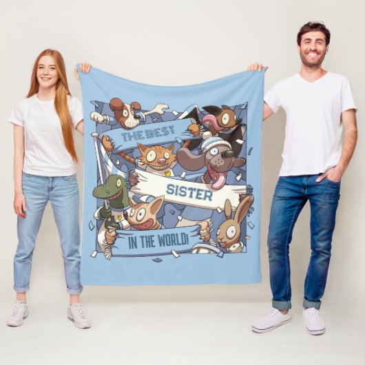 Couverture Polaire Amusants Animaux Meilleures Soeurs Sports Crowd De (En situation)