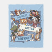 Couverture Polaire Amusants Animaux Meilleures Soeurs Sports Crowd De (Devant)
