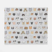 Couverture Polaire Amusement animal : Chiens de chats Doodle Mix (Devant (Horizontal))