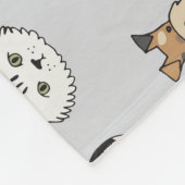 Couverture Polaire Amusement animal : Chiens de chats Doodle Mix (Coin)