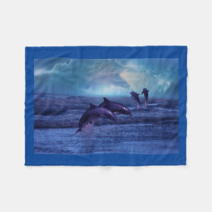Couverture Polaire Amusement et jeu de dauphins