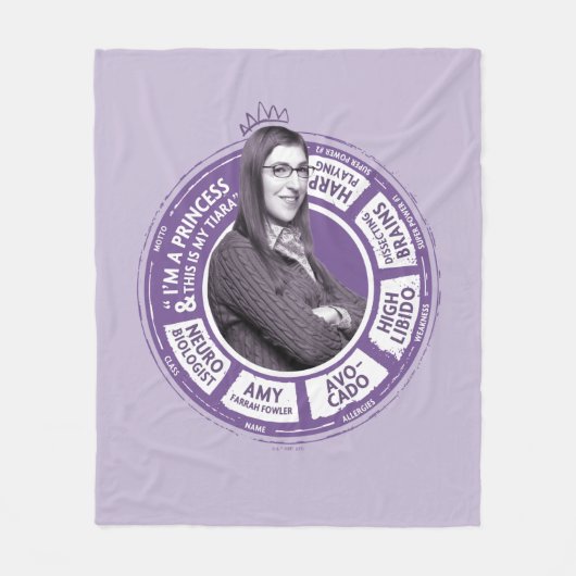 Couverture Polaire Amy Farrah Fowler - Graphique d'informations (Devant)