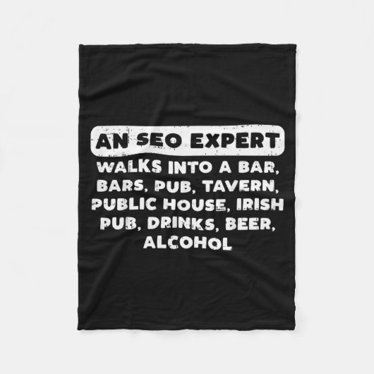 Couverture Polaire An Seo Expert Walks Funny Digital Online Marketing (Devant)