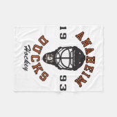 Couverture Polaire Anaheim Ducks Hockey Mask White Officially License (Devant (Horizontal))