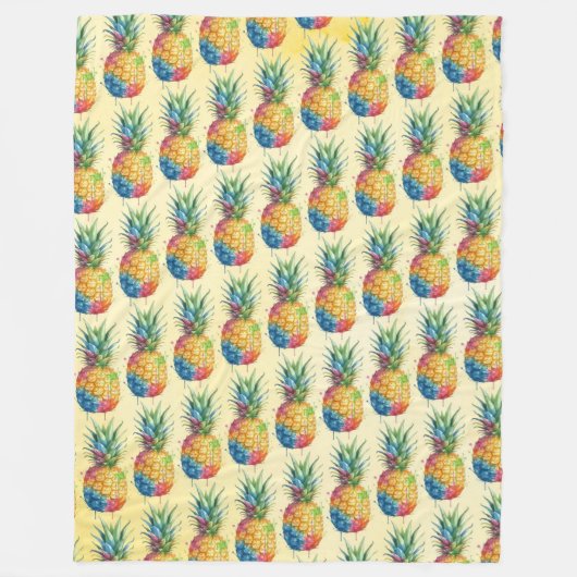 Couverture Polaire Ananas (Devant)