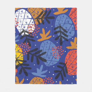 Couverture Polaire Ananas abstrait coloré et minimaliste