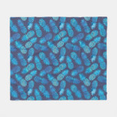 Couverture Polaire Ananas Blue Tie Dye (Devant (Horizontal))