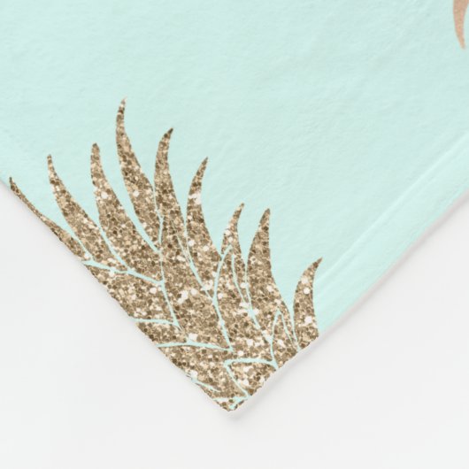 Couverture Polaire Ananas Chic Mint Gold Glam (Coin)