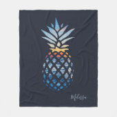 Couverture Polaire Ananas coucher de soleil Seaview Élégant Graphisme (Devant)