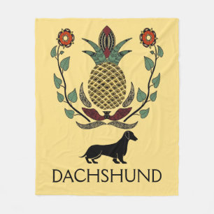 Couverture Polaire Ananas de bienvenue de Dachshund