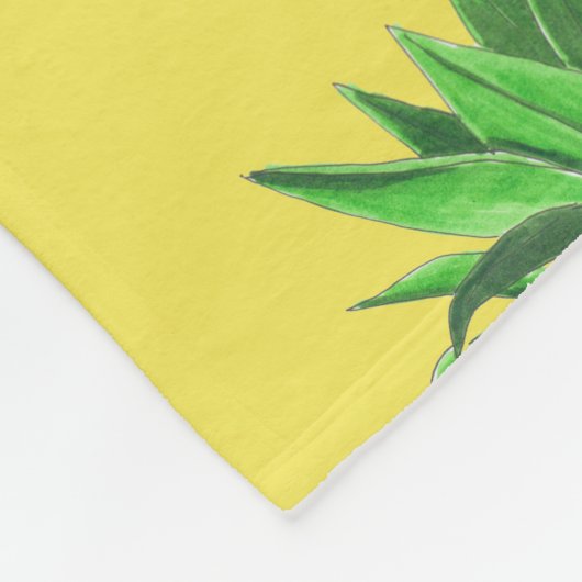 Couverture Polaire Ananas ensoleillés (Coin)