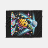 Couverture Polaire Ananas esthétique Disco Danseuse Danse Éffrayante (Devant (Horizontal))