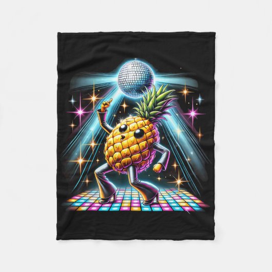 Couverture Polaire Ananas esthétique Disco Danseuse Danse Éffrayante (Devant)