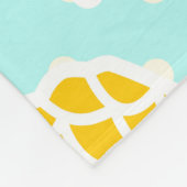 Couverture Polaire Ananas Exotiques : Polka Bleu-Dot Amusant. (Coin)