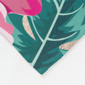 Couverture Polaire Ananas floral rayé or (Coin)