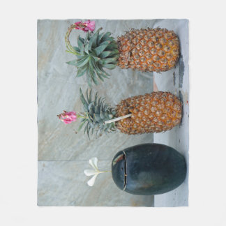 Couverture Polaire ananas frais et sain