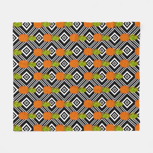 Couverture Polaire Ananas géométriques (Devant (Horizontal))
