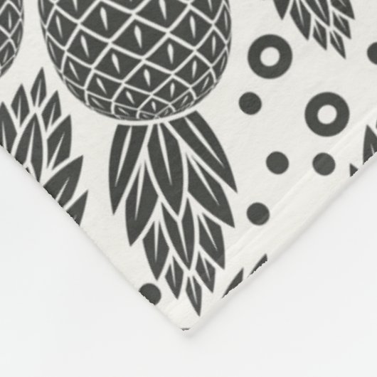 Couverture Polaire Ananas monochromes (Coin)