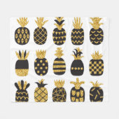 Couverture Polaire Ananas noirs : Ensemble texturé unique (Devant (Horizontal))