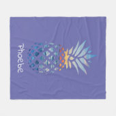 Couverture Polaire Ananas Ocean Sunset Personnalisé (Devant (Horizontal))