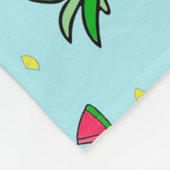 Couverture Polaire Ananas, pastèques et citrons (Coin)