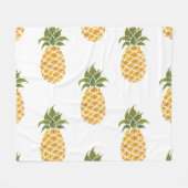 Couverture Polaire Ananas peint à la main, arrière - plan aquarelle. (Devant (Horizontal))