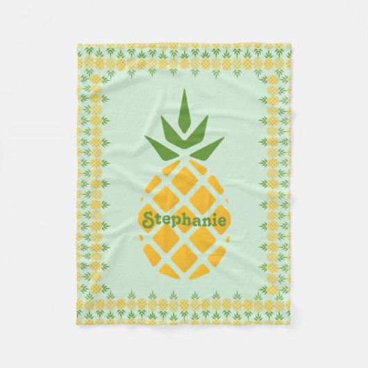 Couverture Polaire Ananas personnalisé (Devant)