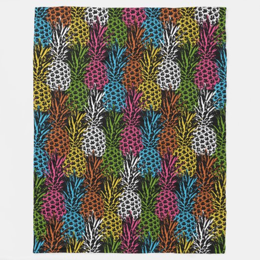 Couverture Polaire Ananas Sauvage et Sucré (Devant)