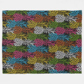 Couverture Polaire Ananas Sauvage et Sucré (Devant (Horizontal))