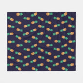 Couverture Polaire Ananas sur la marine (Devant (Horizontal))