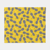 Couverture Polaire Ananas sur l'or (Devant (Horizontal))