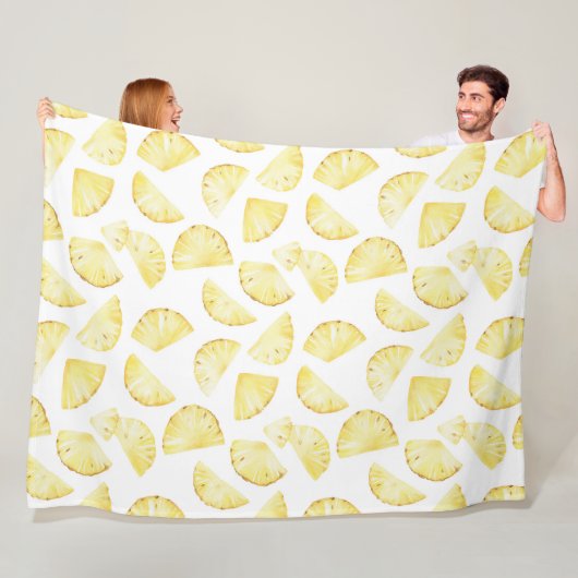 Couverture Polaire Ananas Tropicaux Aloha (En situation)