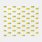 Couverture Polaire Ananas tropicaux d'or (Devant (Horizontal))