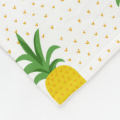 Couverture Polaire Ananas tropicaux d'or (Coin)