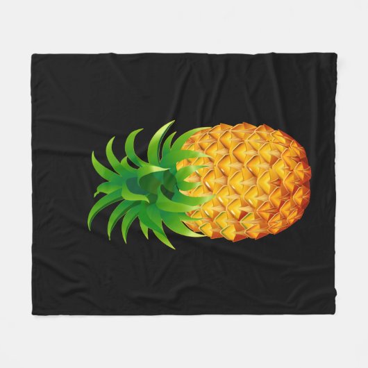 Couverture Polaire Ananas vers le bas (Devant (Horizontal))