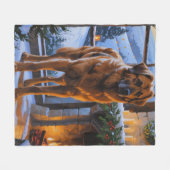 Couverture Polaire Anatolian Shepherd With Christmas Lights Holiday (Devant (Horizontal))