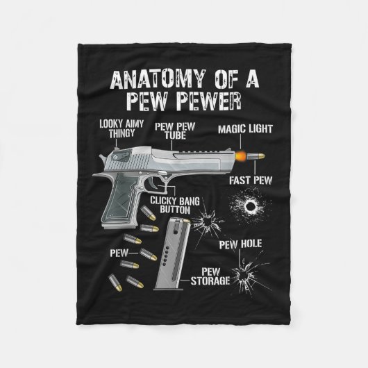 Couverture Polaire Anatomie Amusante D'Une Pewing-Pew - Ammo Gun - Am (Devant)