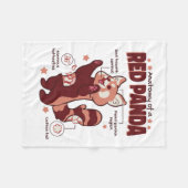 Couverture Polaire Anatomie d'un Amoureux des animaux de Panda rouge (Devant (Horizontal))