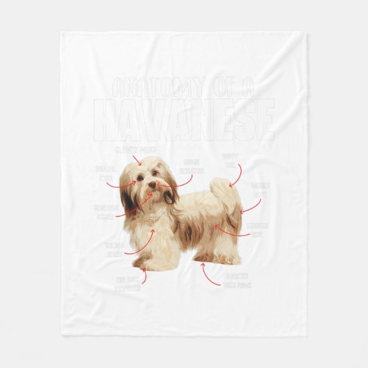 Couverture Polaire Anatomie D'Un Havanais - Havaneser Cubain Havanese (Devant)