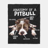 Couverture Polaire Anatomie D'Un Pitbull Américain (Devant)